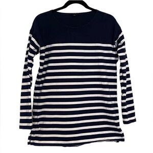 J. Crew Classic Navy Stripe Top